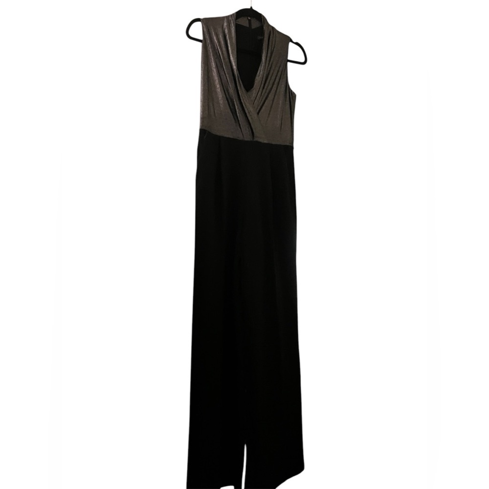 Tommy Hilfiger black and silver sleeveless jumpsuit - size 4p